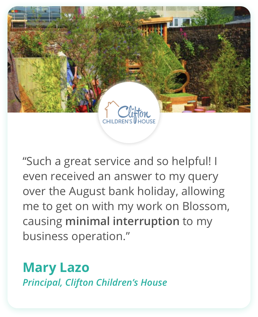 Nursery management software with Blossom Educational